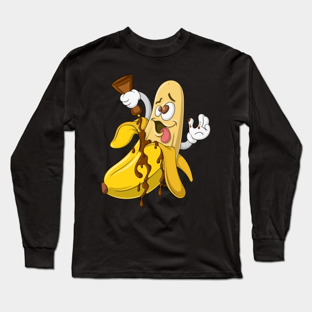 Freaky Banana Long Sleeve T-Shirt by GCS Designs